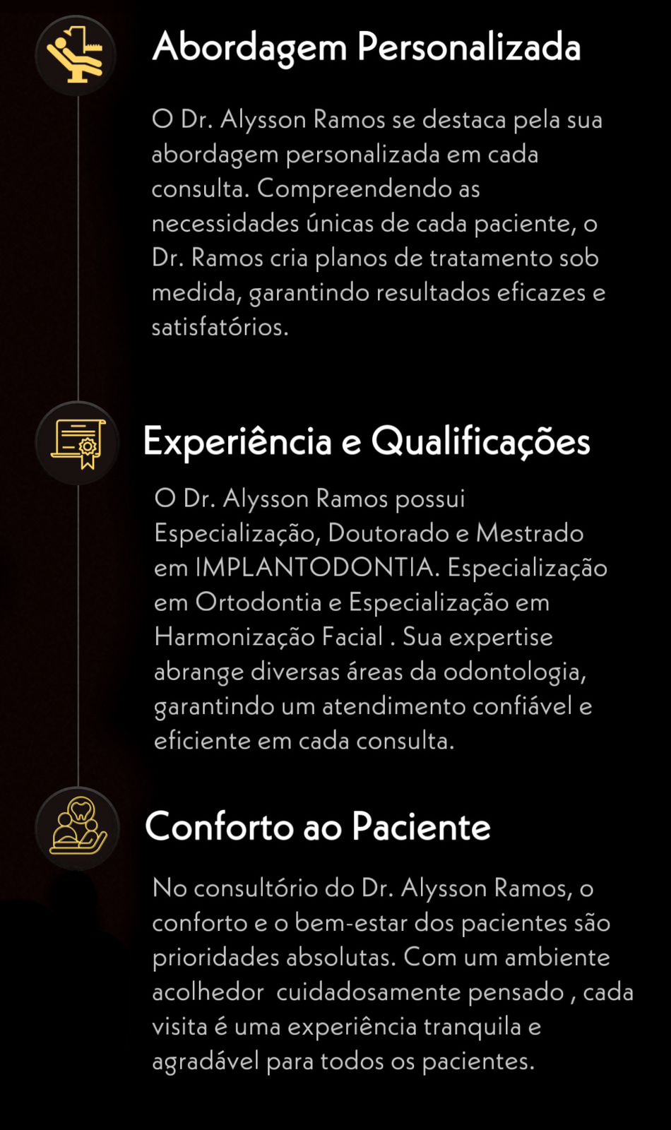 Procedimento prótese dentaria